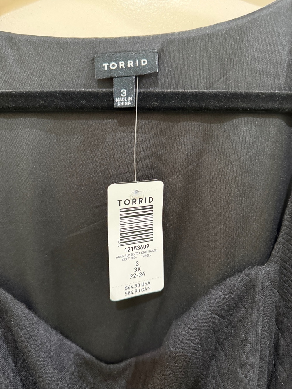 Torrid Square-Neck Black Knit Textured Skate Fit and Flare Dress NWT Size 3 - Picture 2 of 5